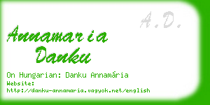 annamaria danku business card
